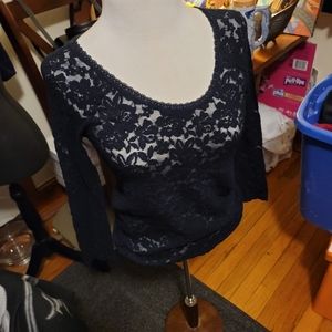 Abercrombie & Fitch Complete Lace Long Sleeve Top